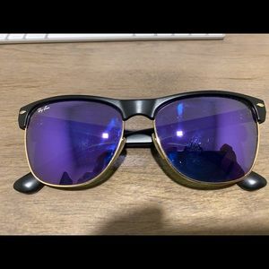 Rayban Men’s Sunglasses Unisex Gold Purple Black